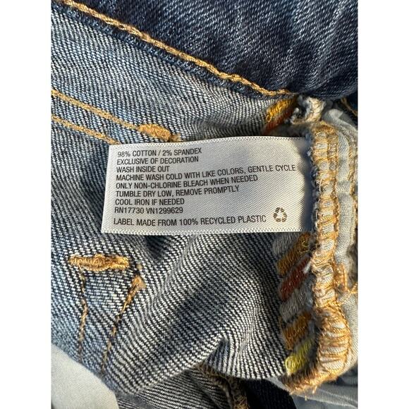 Knox Rose Women Cotton Spandex Jeans Distressed Embroidered Size 12 - Picture 12 of 13